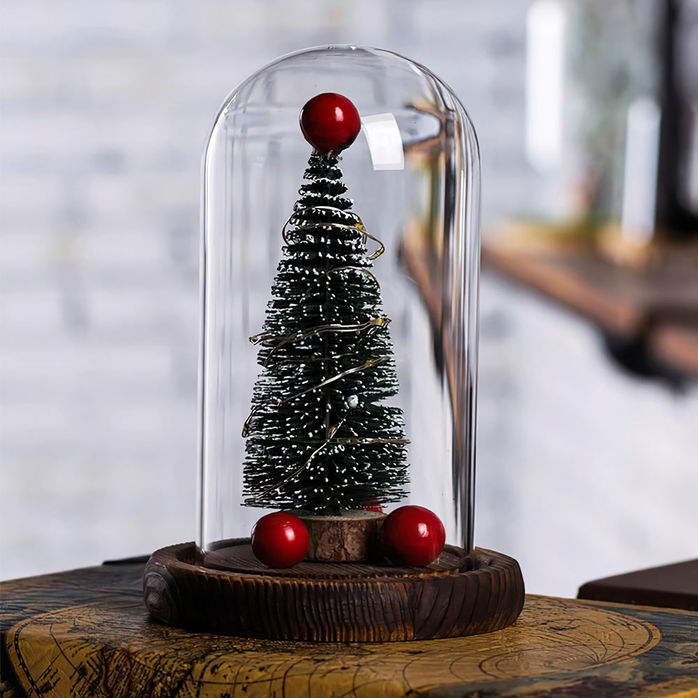 Декоративна новорічна ялинка в колбі з підсвічуванням зі світлодіодною гірляндою ∙ Різдвяний нічник - мініатюра 3