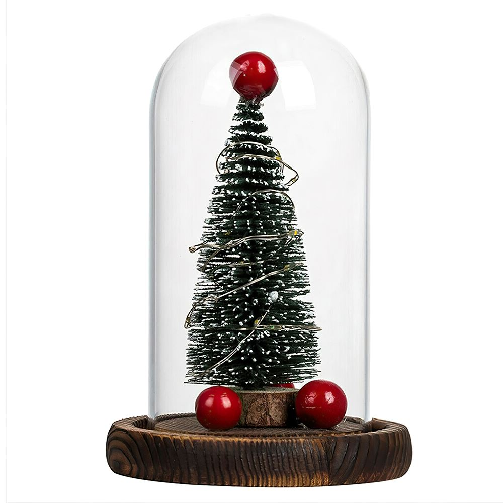 Декоративна новорічна ялинка в колбі з підсвічуванням зі світлодіодною гірляндою ∙ Різдвяний нічник - мініатюра 4