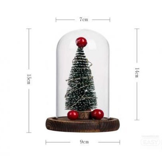 Декоративна новорічна ялинка в колбі з підсвічуванням зі світлодіодною гірляндою ∙ Різдвяний нічник - мініатюра 5