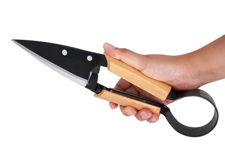 Металеві ножиці з дерев'яними ручками для стрижки вовни - мініатюра 3