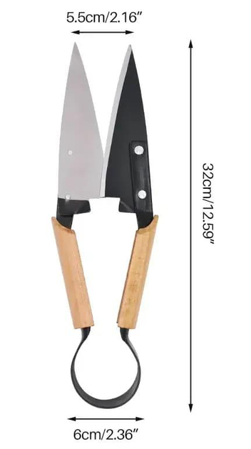 Металеві ножиці з дерев'яними ручками для стрижки вовни - мініатюра 5