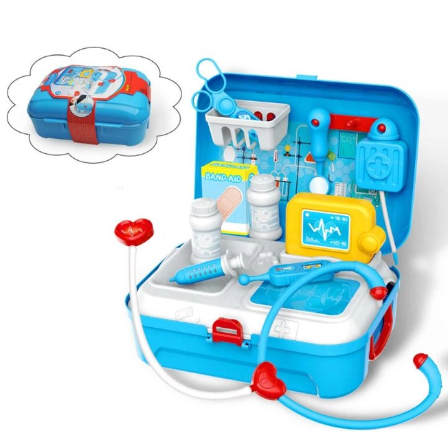 Ігровий набір Happy Doctor Маленький лікар ∙ Дитяча валізка Лікаря, 17 аксесуарів у рюкзаку