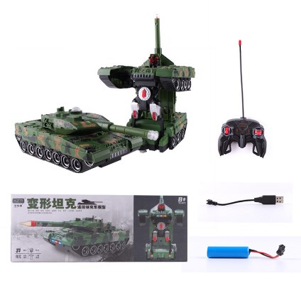 Дитяча іграшка Танк - трансформер Armored Car на радіокеруванні ∙ Машинка – робот з пультом, обертанням 360°, підсвічуванням та звуком на акумуляторі - мініатюра 2