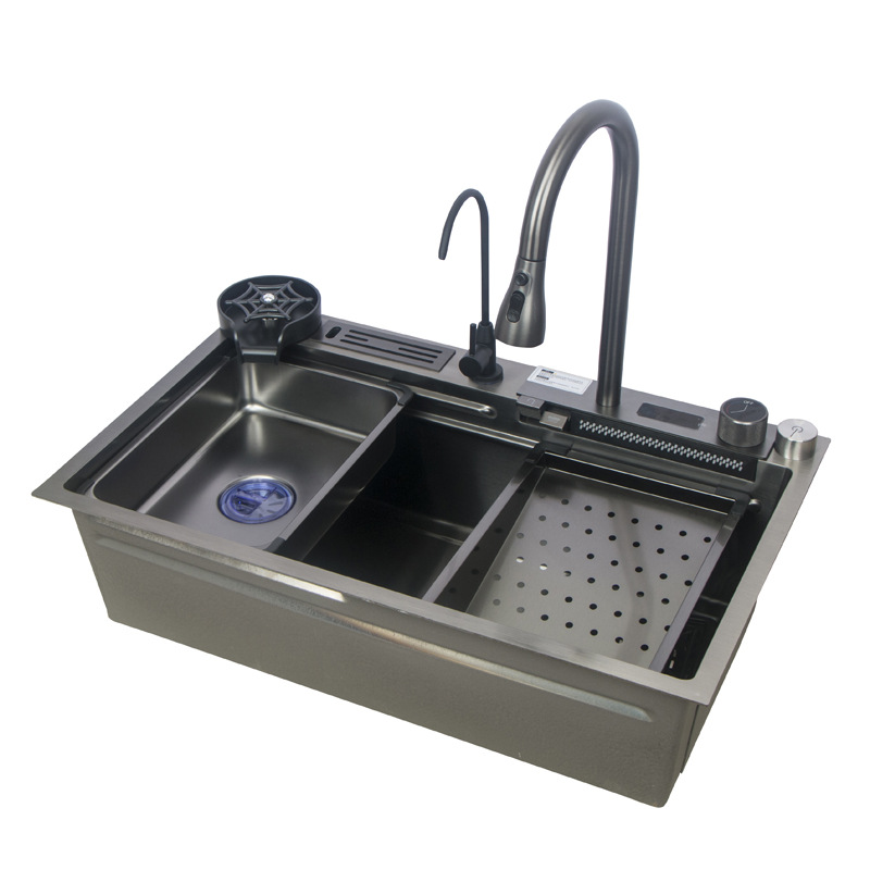 Кухонна портативна мийка для кухні Platinum, 75*45 см ∙ Багатофункціональна мийка – раковина зі змішувачем Водоспад - мініатюра 3