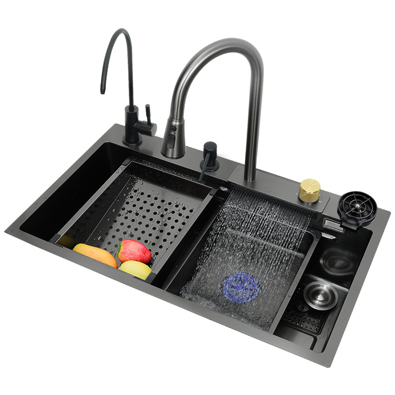 Кухонна портативна мийка для кухні Platinum, 75*45 см ∙ Багатофункціональна мийка – раковина зі змішувачем Водоспад - мініатюра 4