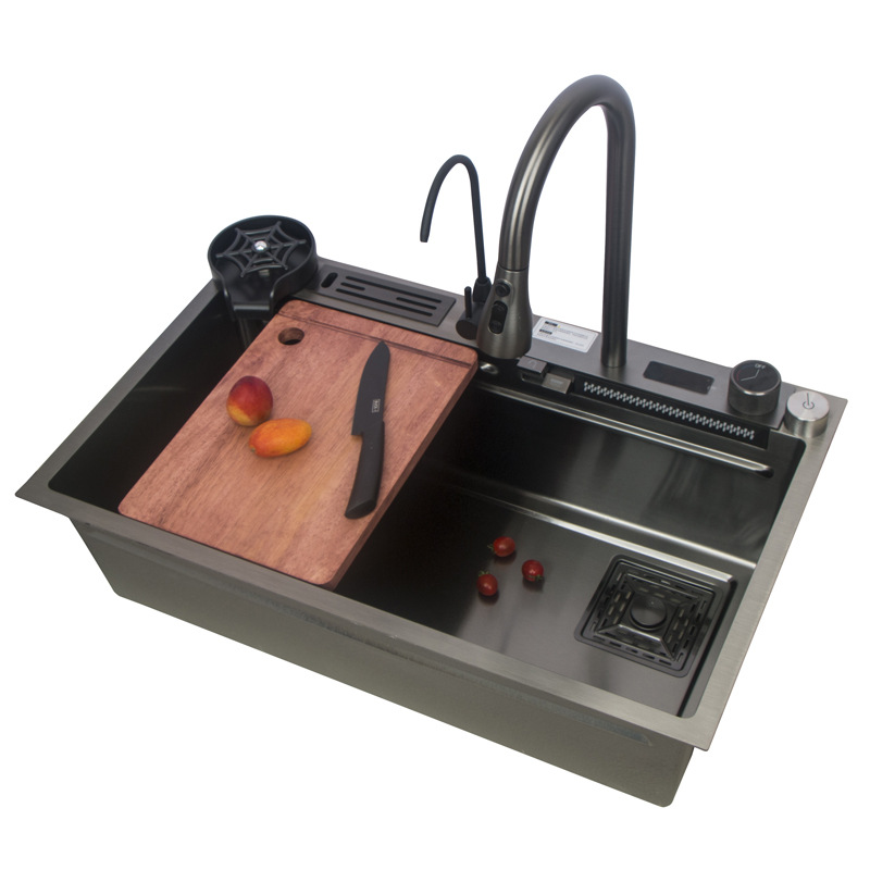 Кухонна портативна мийка для кухні Platinum, 75*45 см ∙ Багатофункціональна мийка – раковина зі змішувачем Водоспад - мініатюра 6