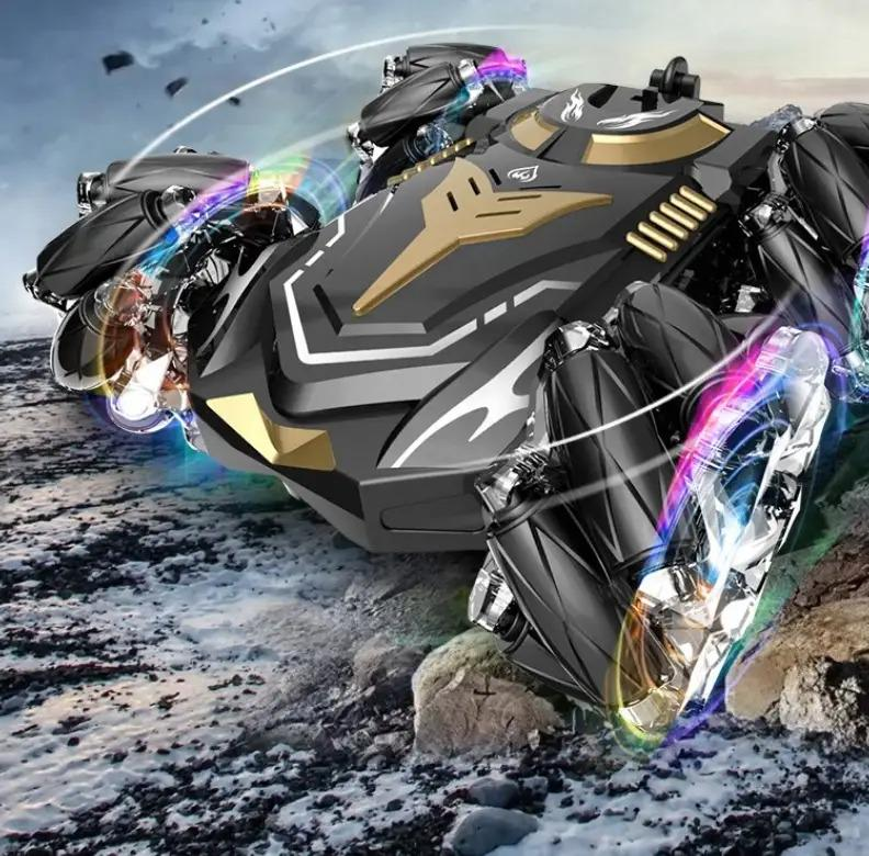 Трюкова машинка – перевертень на пульті керування Stunt Car H-6010 ∙ Танк – всюдихід з джойстиком та підсвічуванням коліс - мініатюра 3