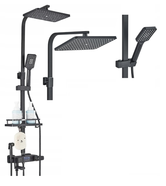 Душова система «Тропік-Плюс» з тропічним душем, лійкою та гігієнічним душем ∙ Багатофункціональний душ для ванної (3562)