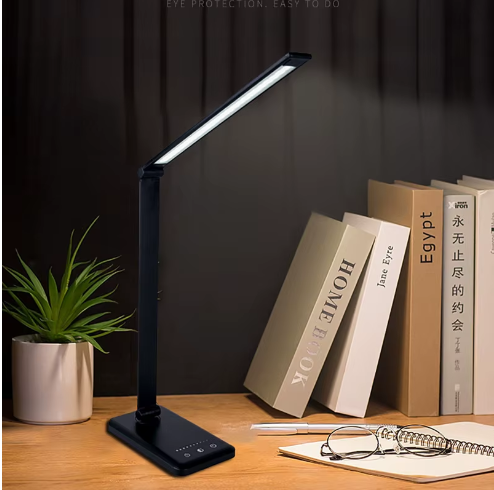 Настільна смарт лампа НА-85 з акумулятором, бездротовою зарядкою та сенсорним керуванням · LED лампа для робочого столу із зарядкою