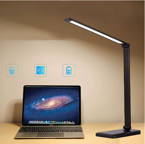 Настільна смарт лампа НА-85 з акумулятором, бездротовою зарядкою та сенсорним керуванням - мініатюра 2