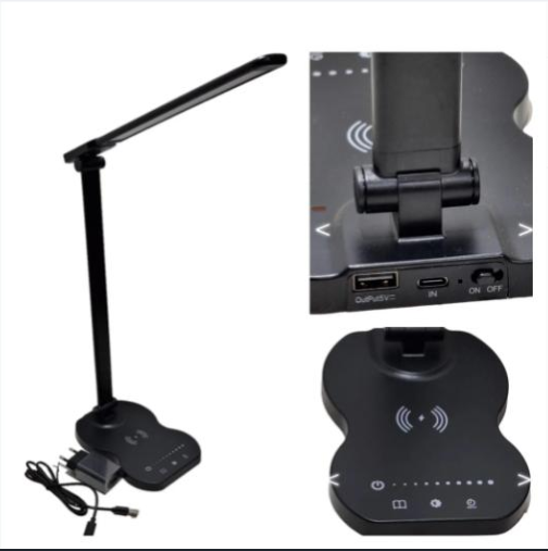 Настільна смарт лампа НА-85 з акумулятором, бездротовою зарядкою та сенсорним керуванням - мініатюра 3