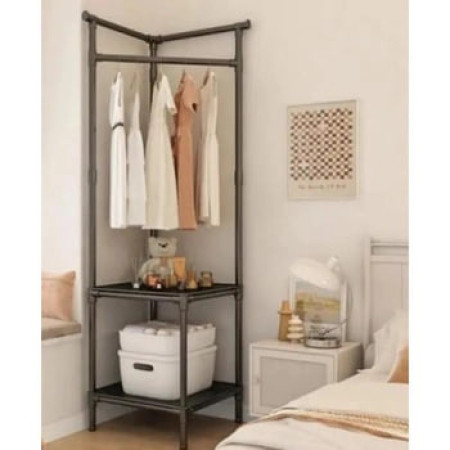 Кутова підлогова вішалка-стелаж Corner rack ∙ Стійка з поперечиною для вішалок до передпокою