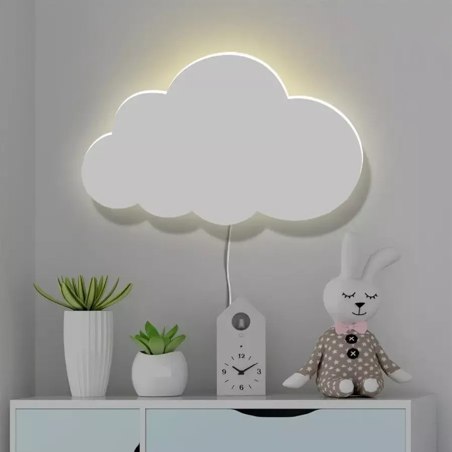 Дитячий настінний світильник - нічник "Хмара" 16х25 см - мініатюра 2