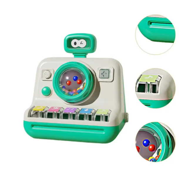 Іграшкове піаніно з музикою та світлом ∙ Міні-піаніно зі звуковими ефектами для дітей за методикою Монтессорі ∙ Дитячий електронний синтезатор на батарейках, для малюків від 18 місяців