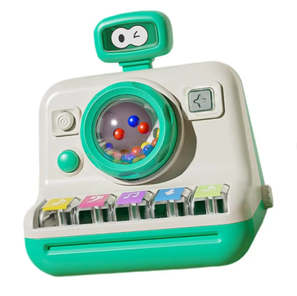 Іграшкове піаніно з музикою та світлом ∙ Міні-піаніно зі звуковими ефектами для дітей за методикою Монтессорі ∙ Дитячий електронний синтезатор на батарейках, для малюків від 18 місяців - мініатюра 3