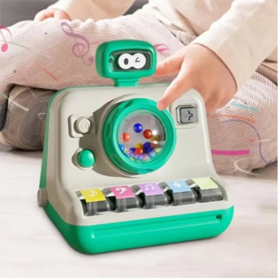 Іграшкове піаніно з музикою та світлом ∙ Міні-піаніно зі звуковими ефектами для дітей за методикою Монтессорі ∙ Дитячий електронний синтезатор на батарейках, для малюків від 18 місяців - мініатюра 5