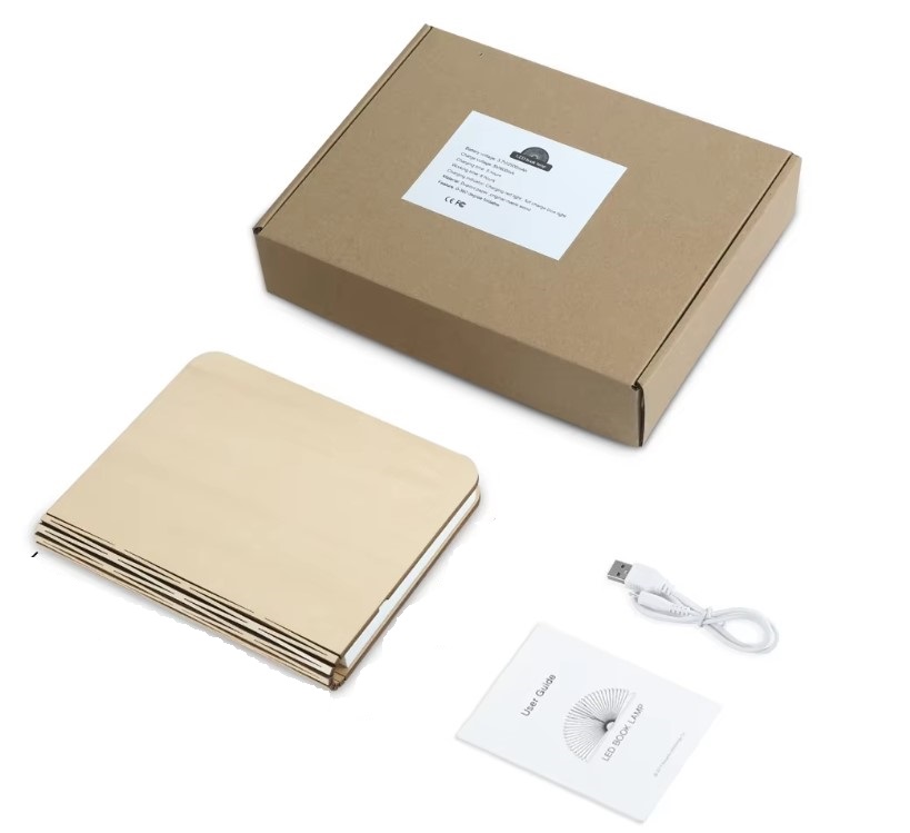 Складна LED лампа-книжка з акумулятором 22*16*2,5см ∙ Світильник - нічник у формі книги з регульованою яскравістю - мініатюра 3