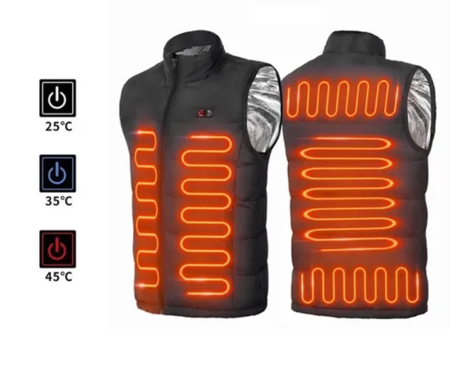 Смарт жилет з 3 режимами нагріву ∙ Жилет з USB підігрівом 9 зон ∙ Електрична термокуртка - мініатюра 3