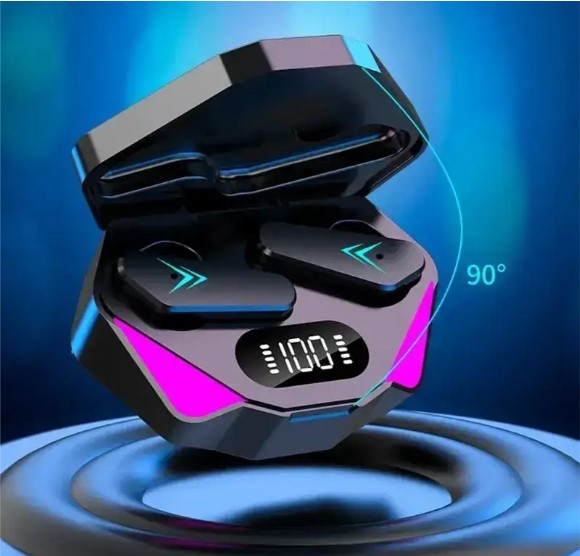 Бездротові навушники X15 з Bluetooth та RGB підсвічуванням у зарядному кейсі - мініатюра 4