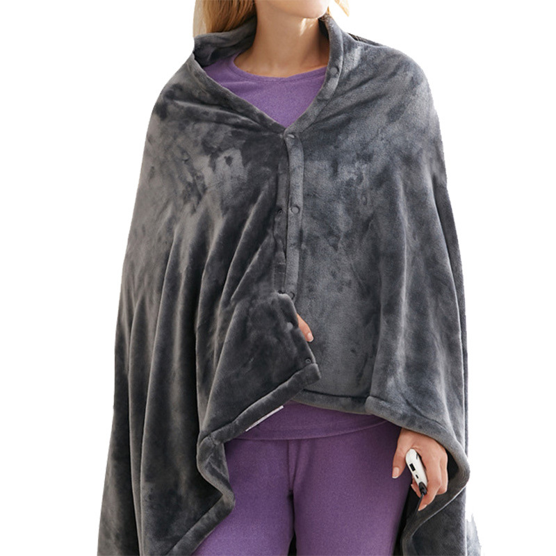 Плед - толстовка з підігрівом USB · Плюшева зігріваюча накидка - електроковдра на змійці