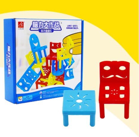 Стільці-балансири: Розвивальна настільна гра для дітей | Пірамідка зі стільців | Стільці, що балансують - мініатюра 2