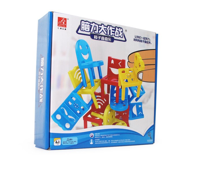 Стільці-балансири: Розвивальна настільна гра для дітей | Пірамідка зі стільців | Стільці, що балансують - мініатюра 3