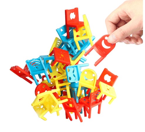 Стільці-балансири: Розвивальна настільна гра для дітей | Пірамідка зі стільців | Стільці, що балансують - мініатюра 8