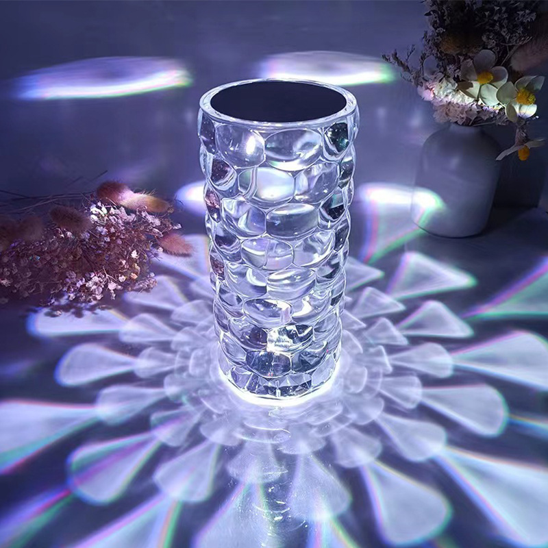 Настільна лампа - нічник Алмаз Crystal Lamp Diamond RGB - мініатюра 2