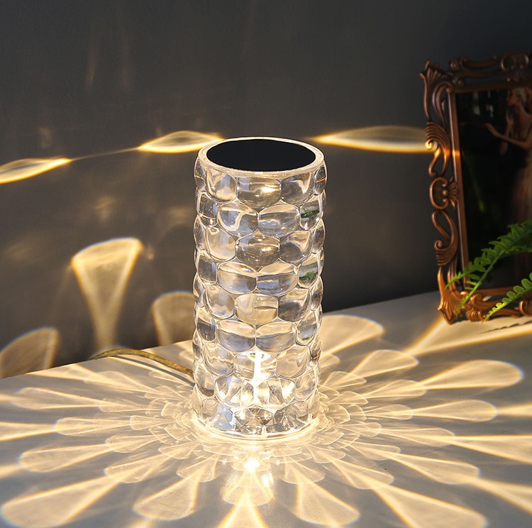 Настільна лампа - нічник Алмаз Crystal Lamp Diamond RGB - мініатюра 4
