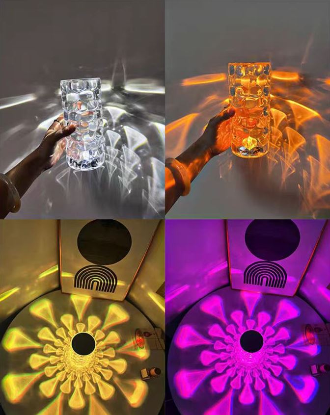 Настільна лампа - нічник Алмаз Crystal Lamp Diamond RGB - мініатюра 5