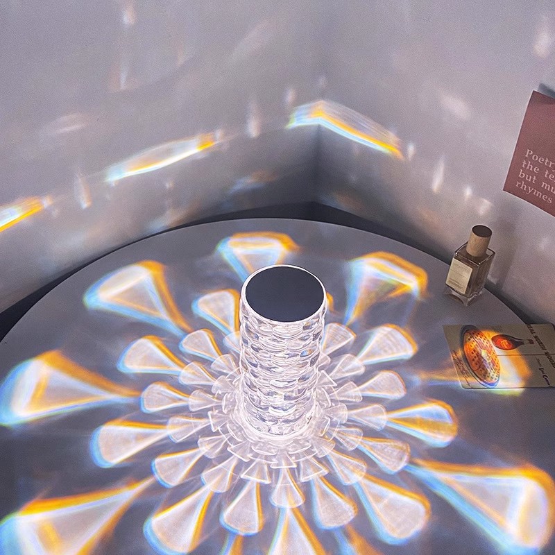 Настільна лампа - нічник Алмаз Crystal Lamp Diamond RGB - мініатюра 6