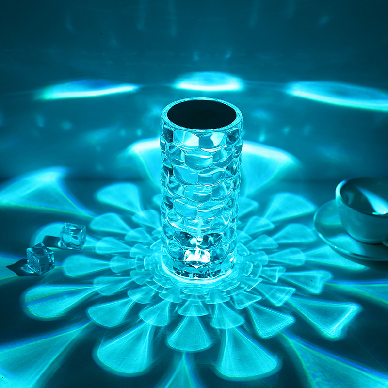 Настільна лампа - нічник Алмаз Crystal Lamp Diamond RGB - мініатюра 7