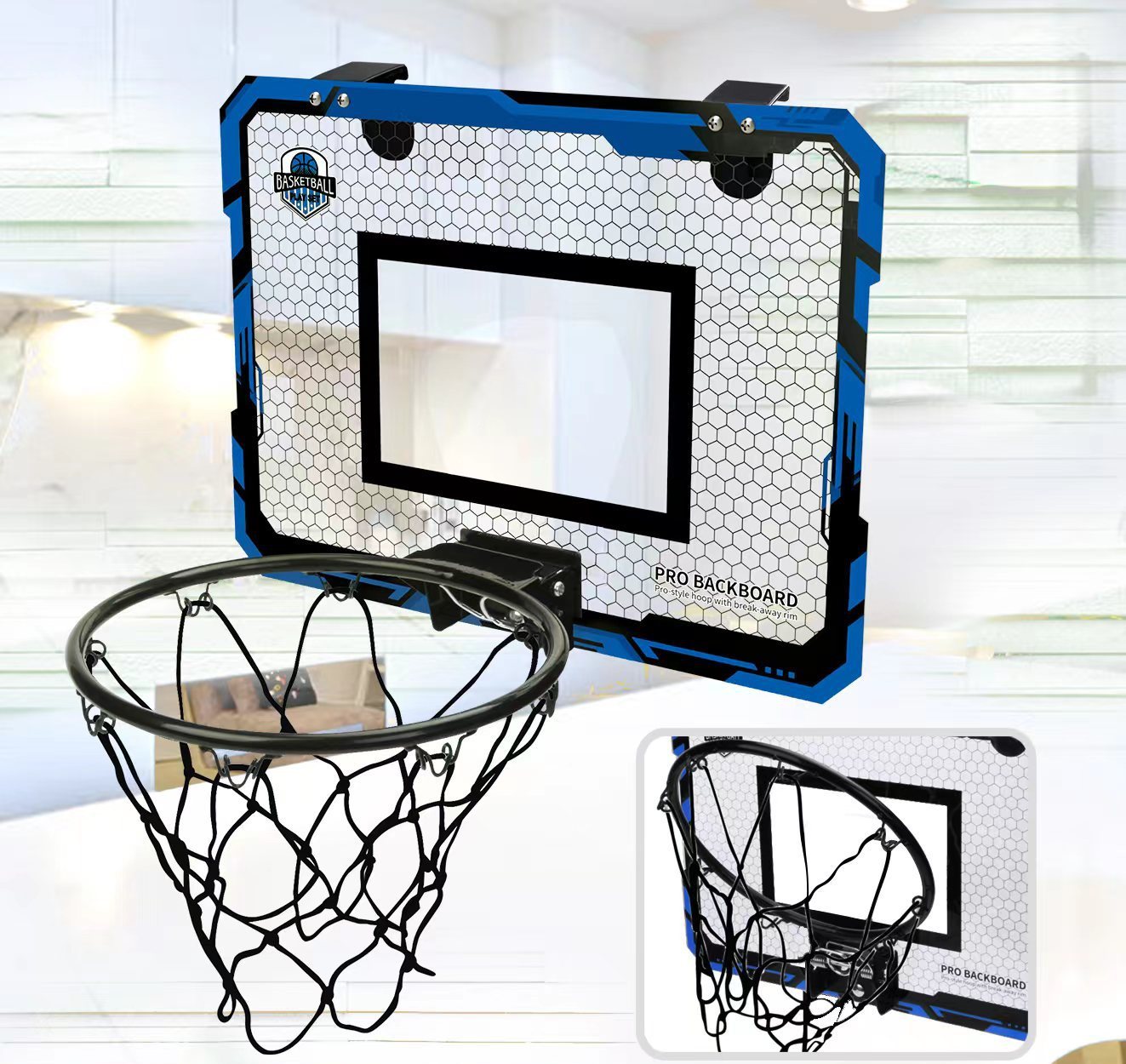 Баскетбольне кільце з електронним табло ∙ Дитячий набір для гри в баскетбол М'яч та Щит із кільцем зі звуковими ефектами - мініатюра 6