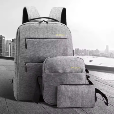 Рюкзак міський Backpack Комплект 3 в 1 місткий рюкзак для ноутбука з сумкою та гаманцем - мініатюра 5