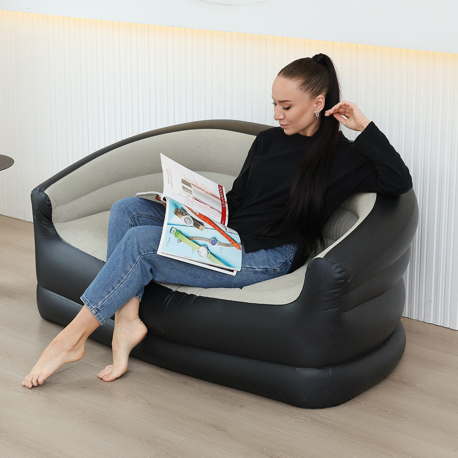 Надувний диван - ліжко для відпочинку - мініатюра 4