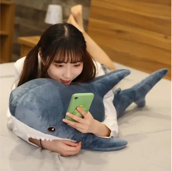 Дитяча м'яка іграшка Акула 60см ∙ Плюшева Акула-обнімашка - мініатюра 2