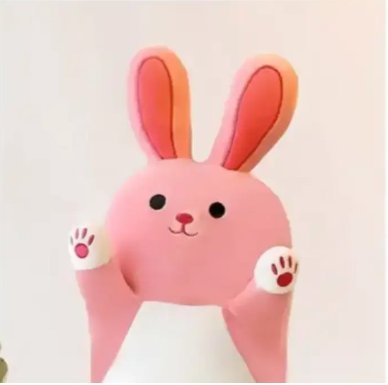 М'яка іграшка-подушка Заєць 70см ∙ Дитяча плюшева іграшка-обнімашка Заєць - мініатюра 3