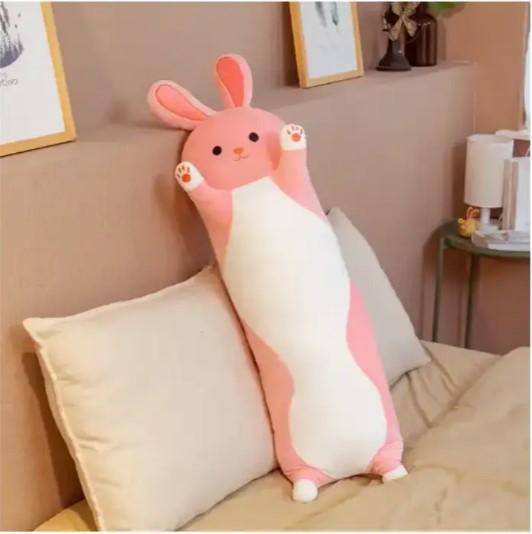 Дитяча м'яка іграшка-подушка Заєць 90см ∙ Плюшева іграшка-обнімашка Заєць