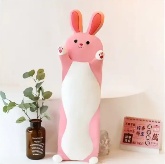 Дитяча м'яка іграшка-подушка Заєць 110см ∙ Плюшева іграшка-обнімашка Заєць