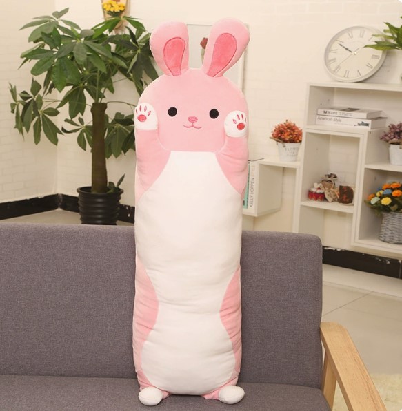 Дитяча м'яка іграшка-подушка Заєць 110см ∙ Плюшева іграшка-обнімашка Заєць - мініатюра 4