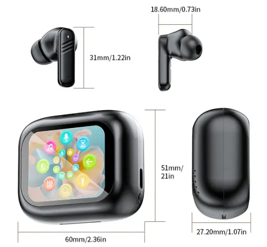 Бездротові навушники LX10 TWS Earbuds в зарядному кейсі з кольоровим LED дисплеєм - мініатюра 6