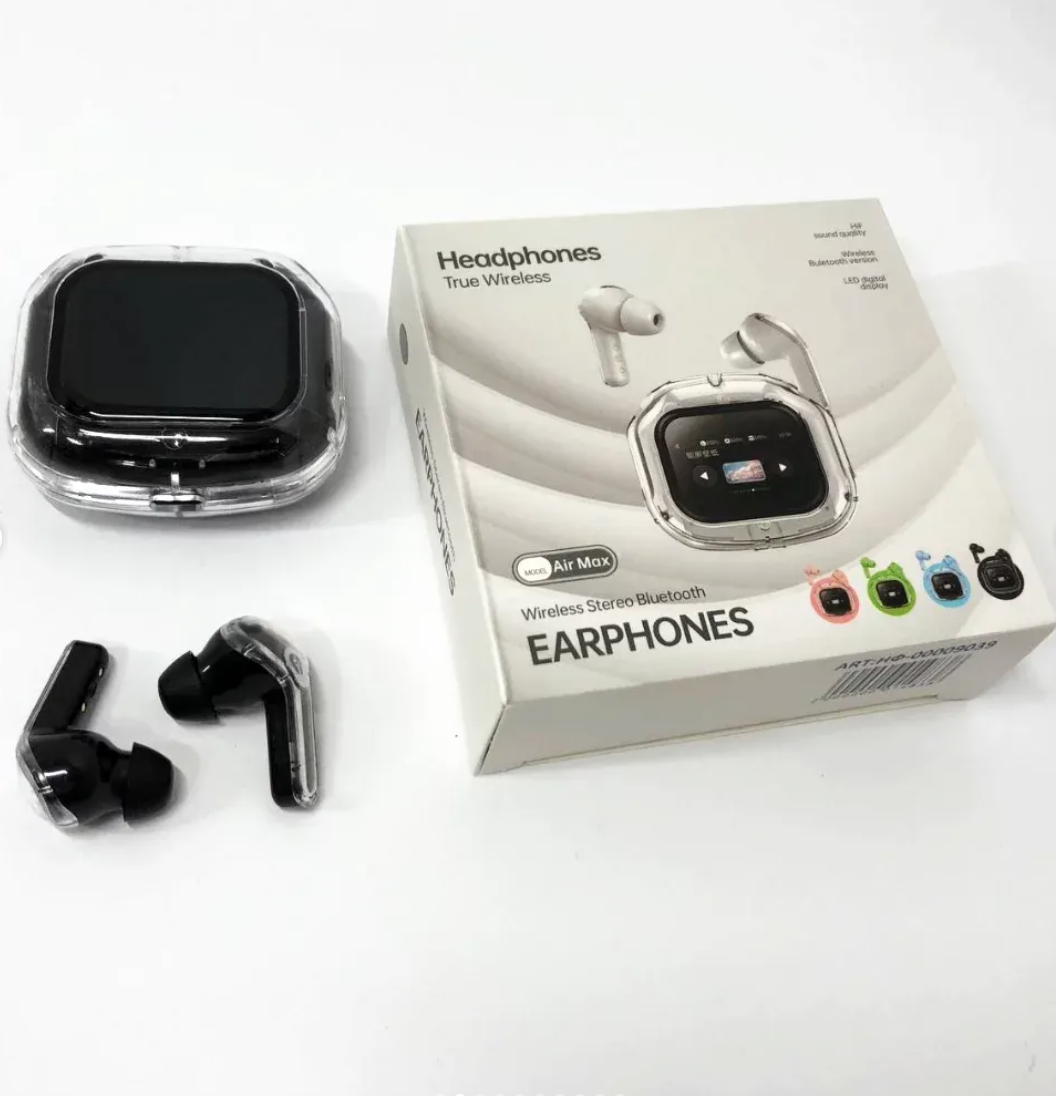 Бездротові навушники TWS Air Mах у кейсі з LED дисплеєм - мініатюра 6