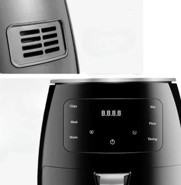 Фритюрниця електрична безмасляна Zepline ZP-085 3000W Аерофритниця аерогриль на 6 л з LED дисплеєм - мініатюра 7