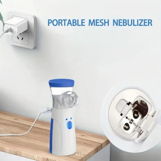 Портативний небулайзер Mesh Nebulizer JSL-W302 ∙ Ультразвуковий ручний інгалятор + 2 маски для домашнього використання - мініатюра 5