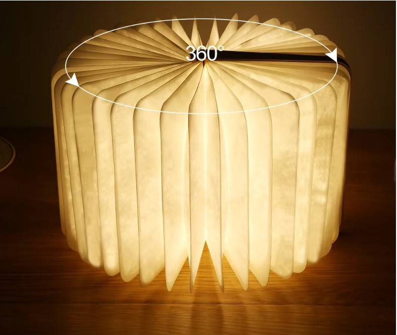 Складна LED лампа-книжка з акумулятором 12х9 см ∙ Світильник – нічник у формі книги з регульованою яскравістю - мініатюра 3