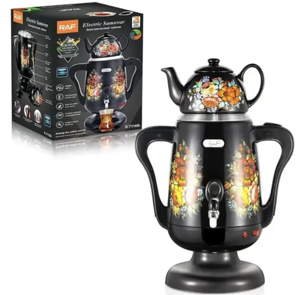 Електричний самовар з фарфоровим заварником RAF R.7118 3,5л - мініатюра 4
