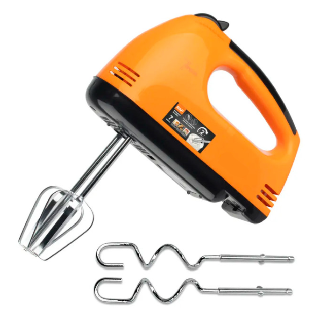 Електричний кухонний міксер DOMOTEC R6633R 5 швидкостей • Ручний міксер з насадками для збивання та замішування тіста