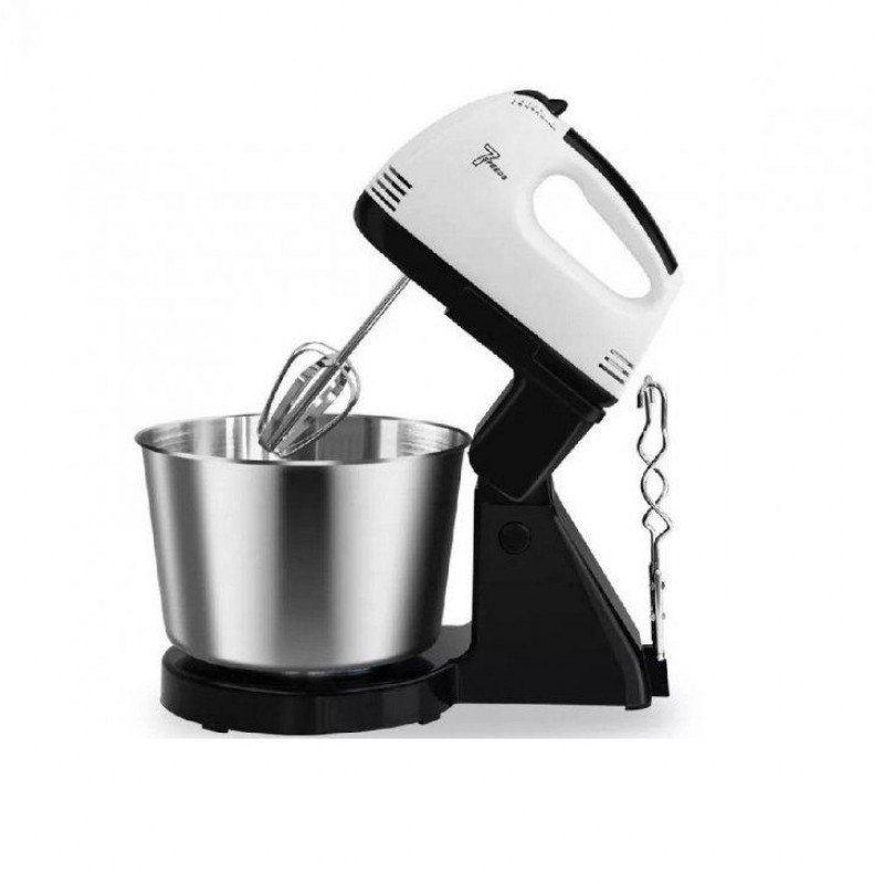 Міксер DOMOTEC R6637 з металевою чашею планетарний/ручний 2 в 1 ∙ Червоний/білий/помаранчевий - мініатюра 3