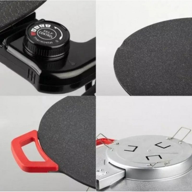 Електрогриль RAF R-5304, 36 см Електричний лист – лист з антипригарним покриттям та регулюванням температури смаження, 1800 Вт - мініатюра 4