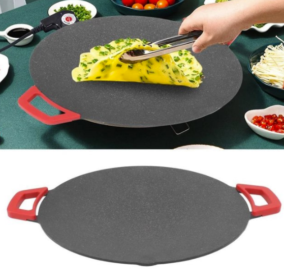 Електрогриль RAF R-5304, 36 см Електричний лист – лист з антипригарним покриттям та регулюванням температури смаження, 1800 Вт - мініатюра 7